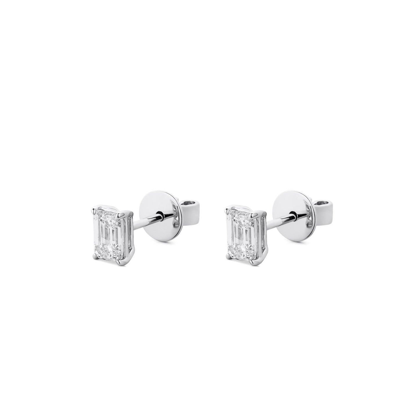 Emerald Cut Lab-Grown Diamond Stud Earrings LaylaSofia