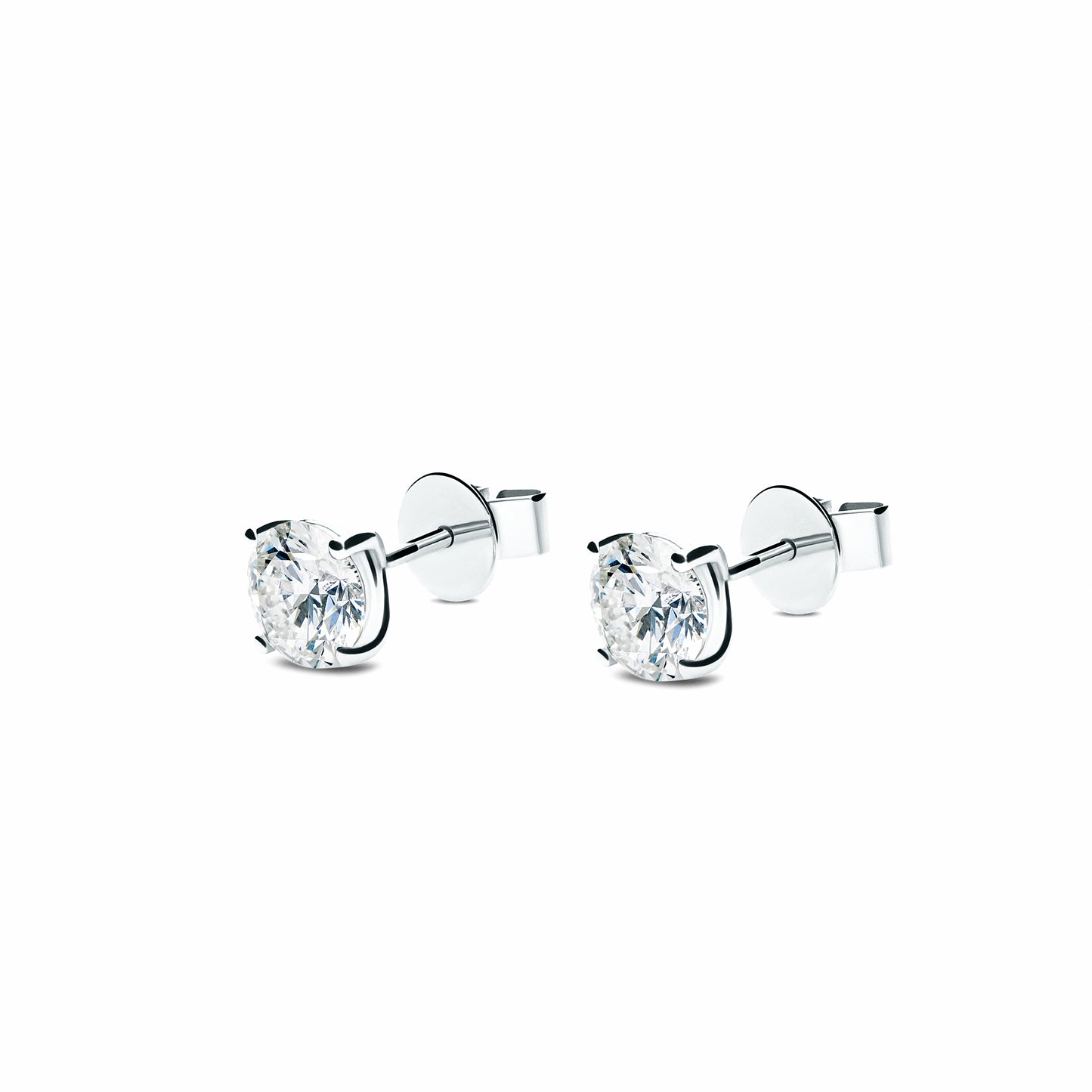 Earrings 2 x 1.00 carat