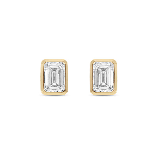 Bezel- Set Diamond Studs 2 x 0.50 carat