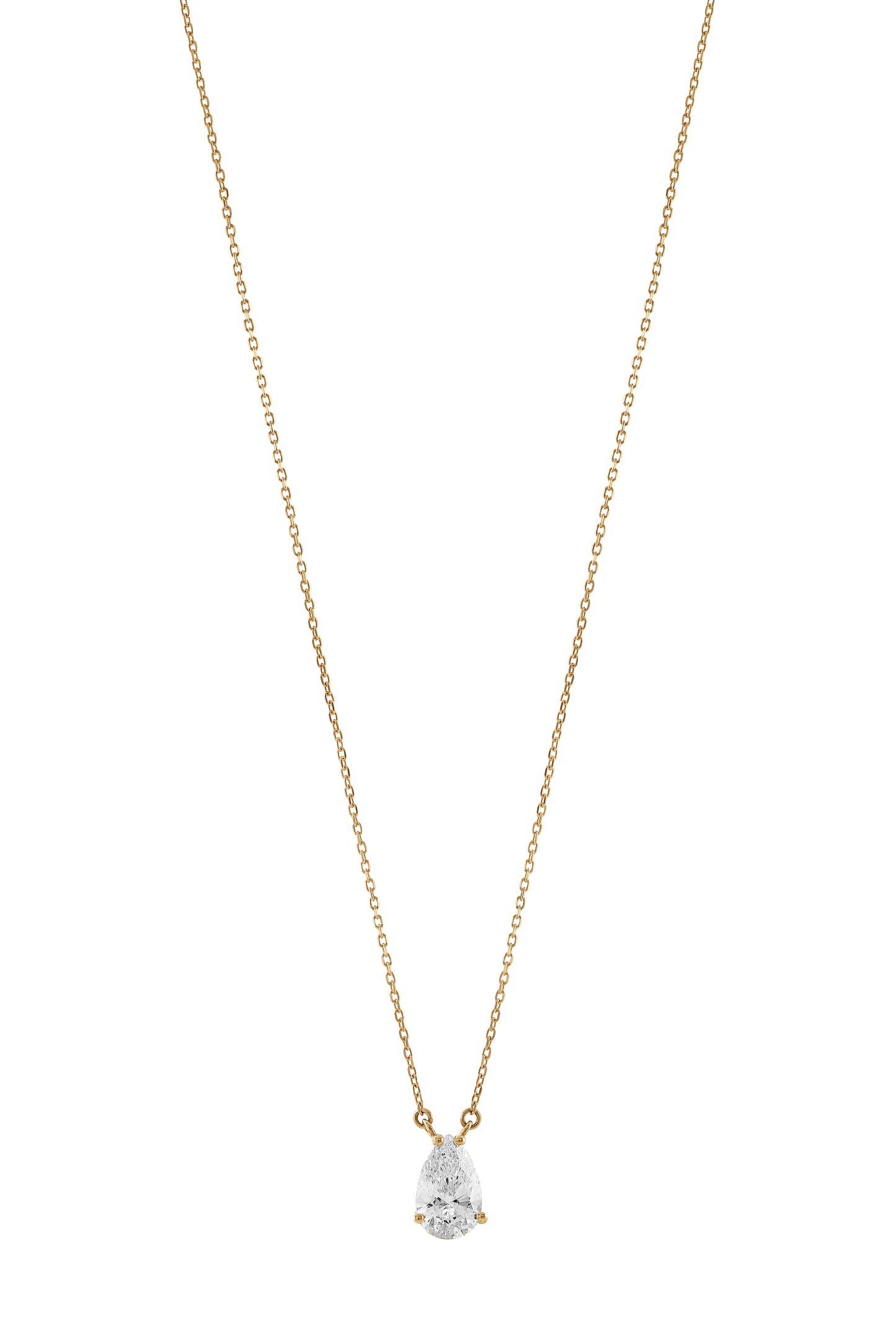 Solitaire Long Chain Necklace 1.00 Carat