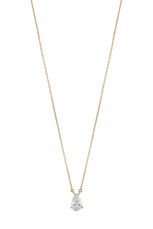 Solitaire Long Chain Necklace 1.00 Carat