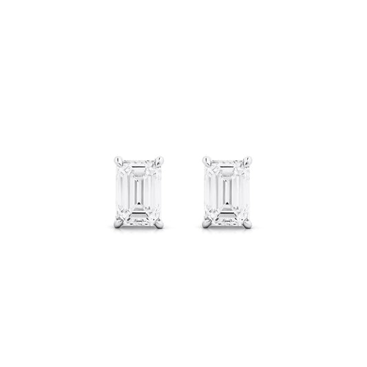 Emerald Cut Lab-Grown Diamond Stud Earrings LaylaSofia